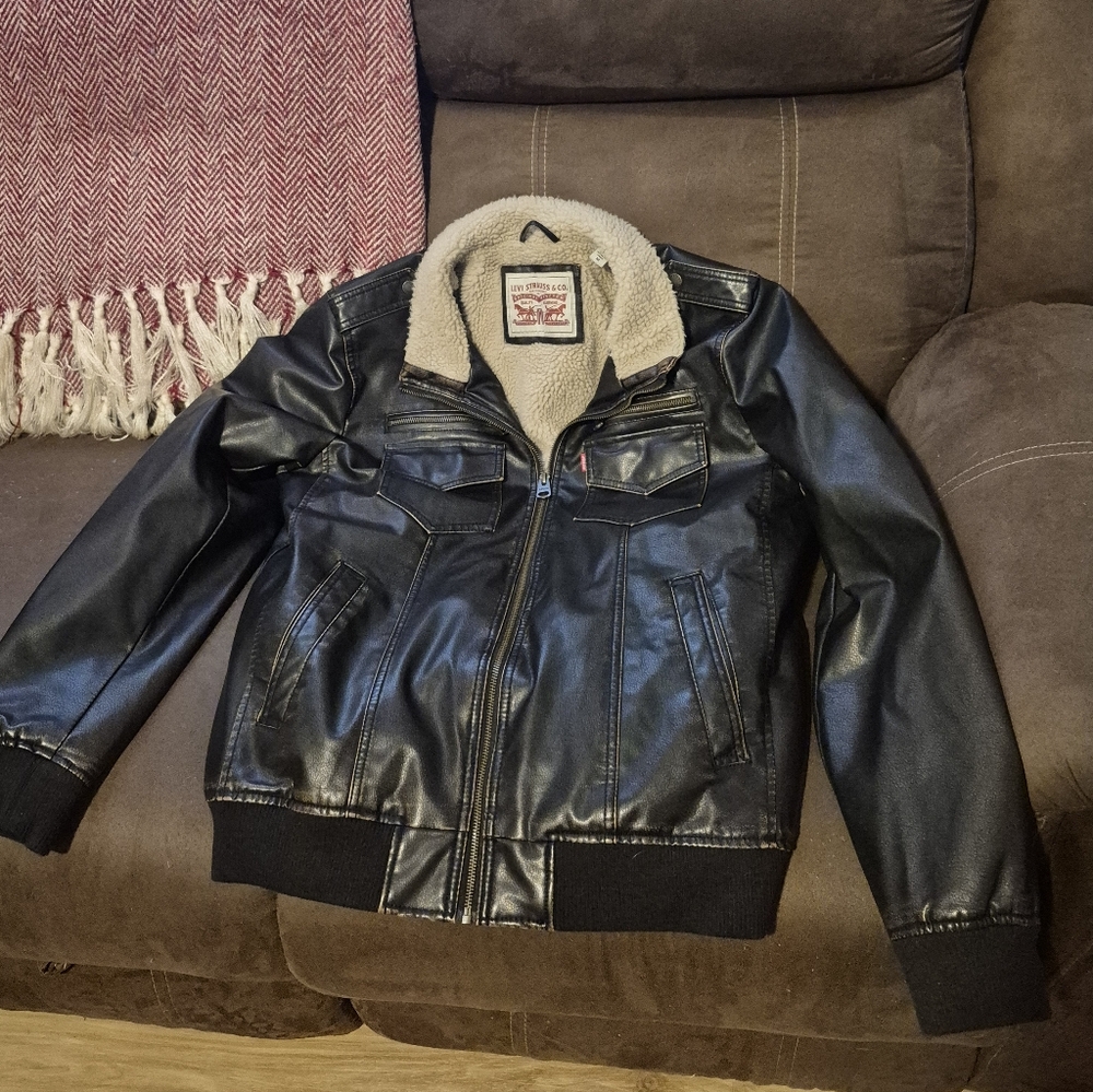 Levi's Men's Faux Leather Jacket Dark Brown